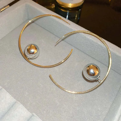 Big Circle Hoop Earrings