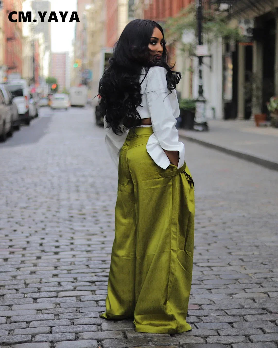 Pocket Loose Wide Leg Pant