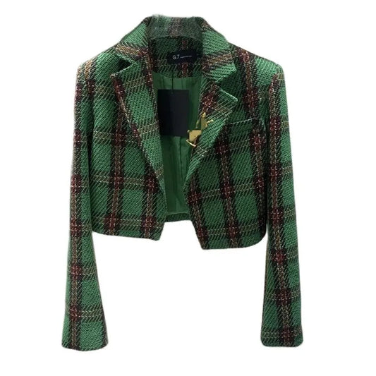 Plaid Woolen Jacket