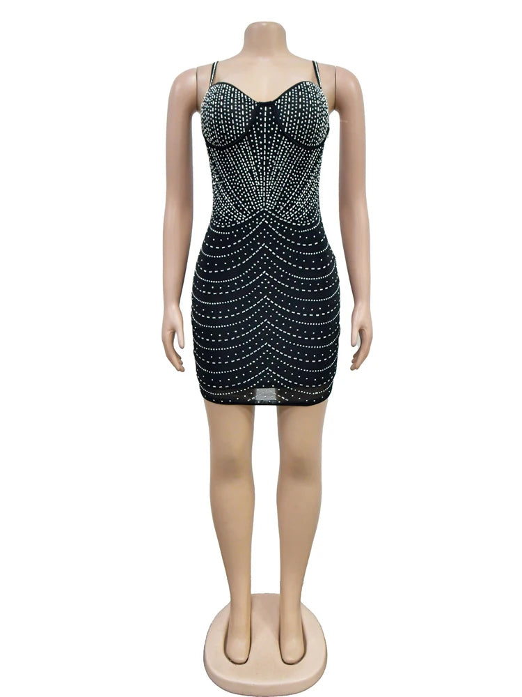 Sexy Rhinestone Bodycon Dress