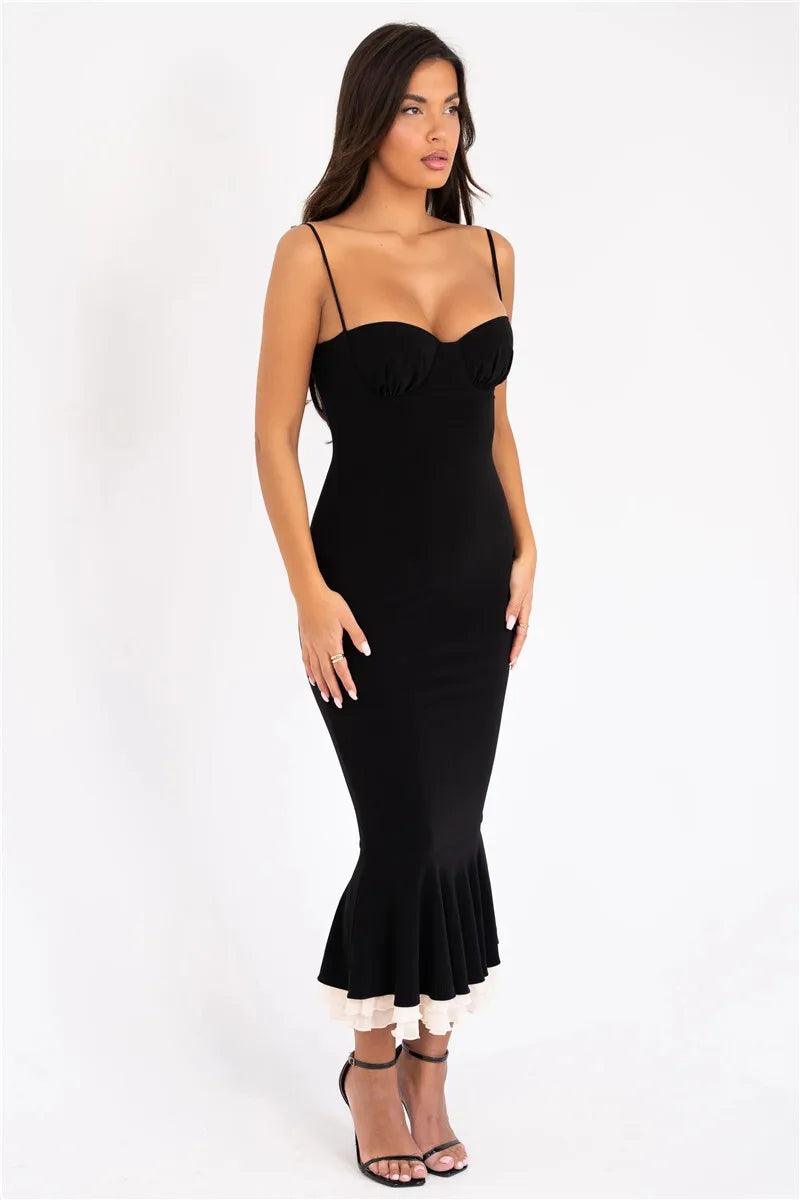 Elegant Long Sleeve Sexy Maxi Dress