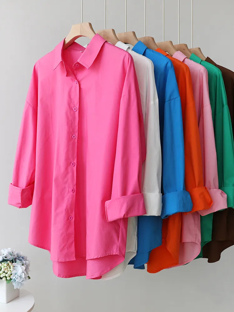 Turn-down Collar Blouse