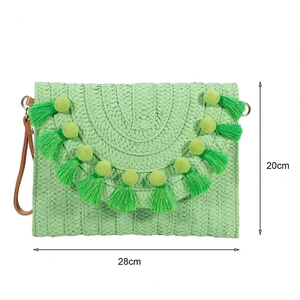 Straw Beach Envelop Bag