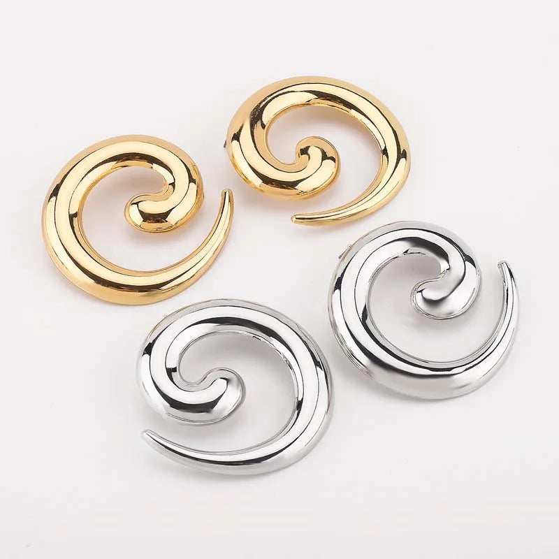 Vintage Irregular Spiral Stud Earrings