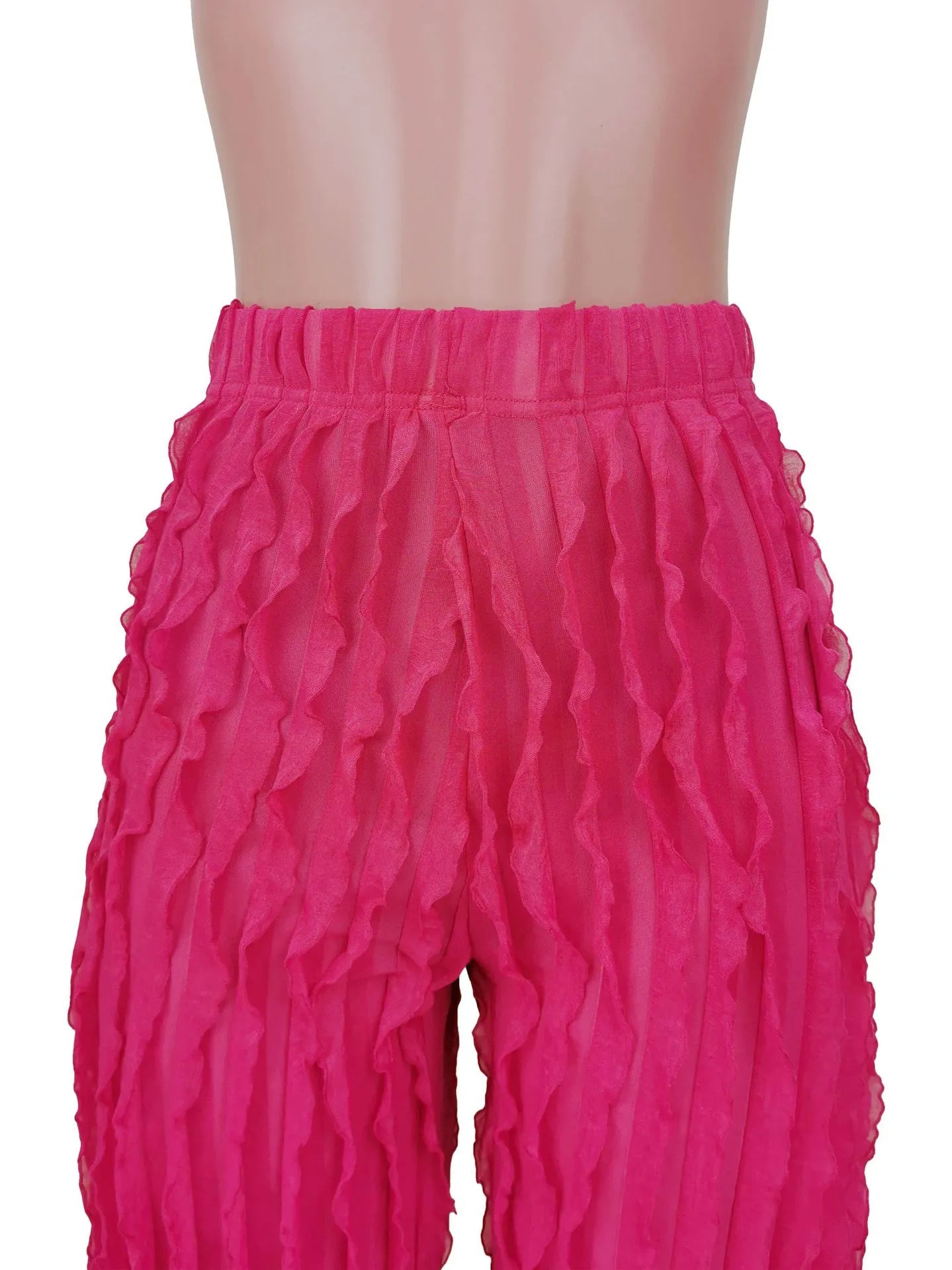 Wave Ruffles Wide Leg Pant