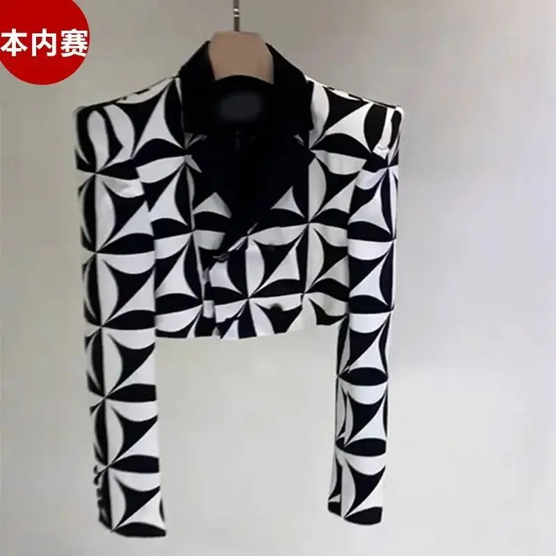 Geometric Pattern Blazer