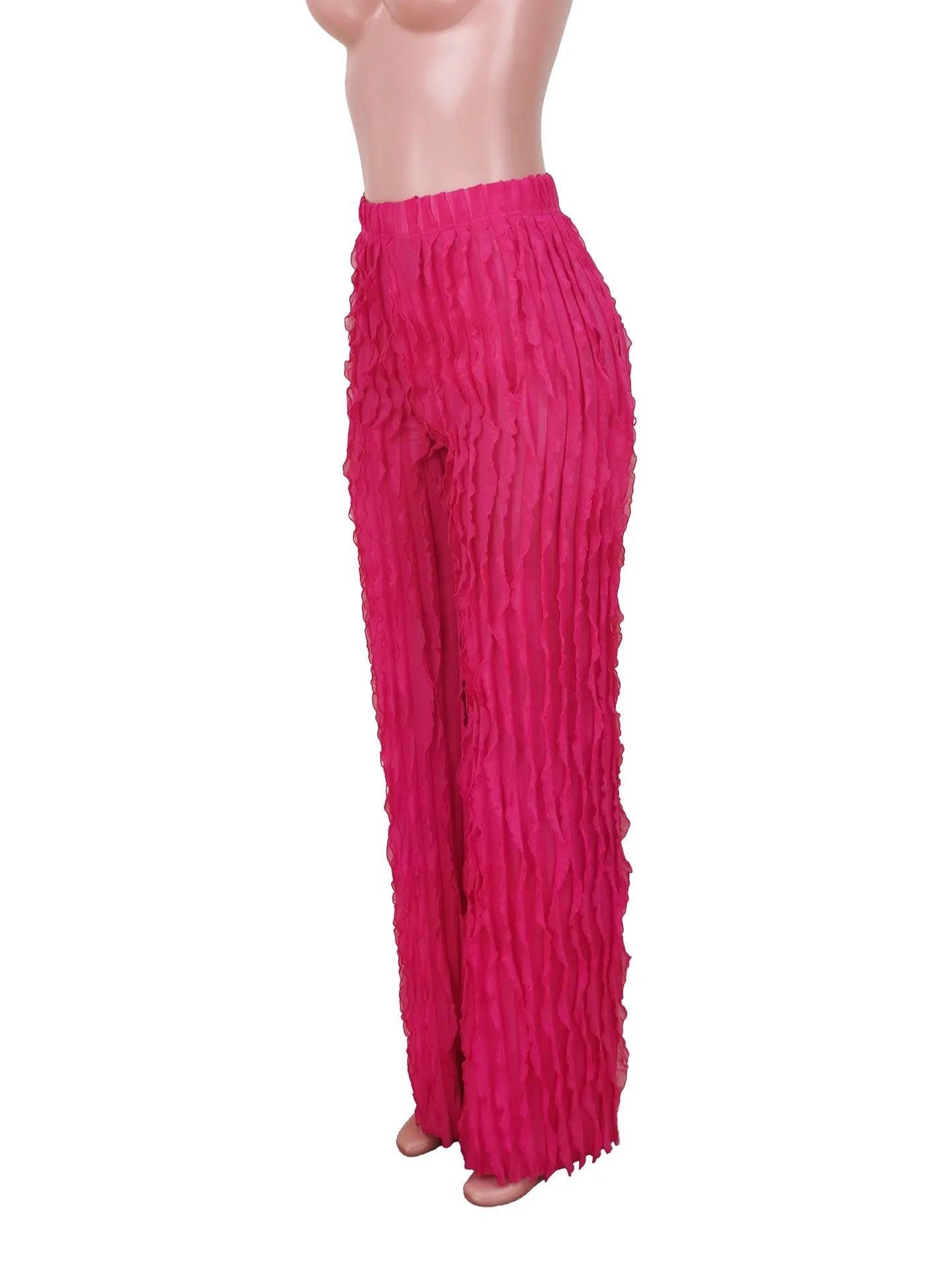 Wave Ruffles Wide Leg Pant