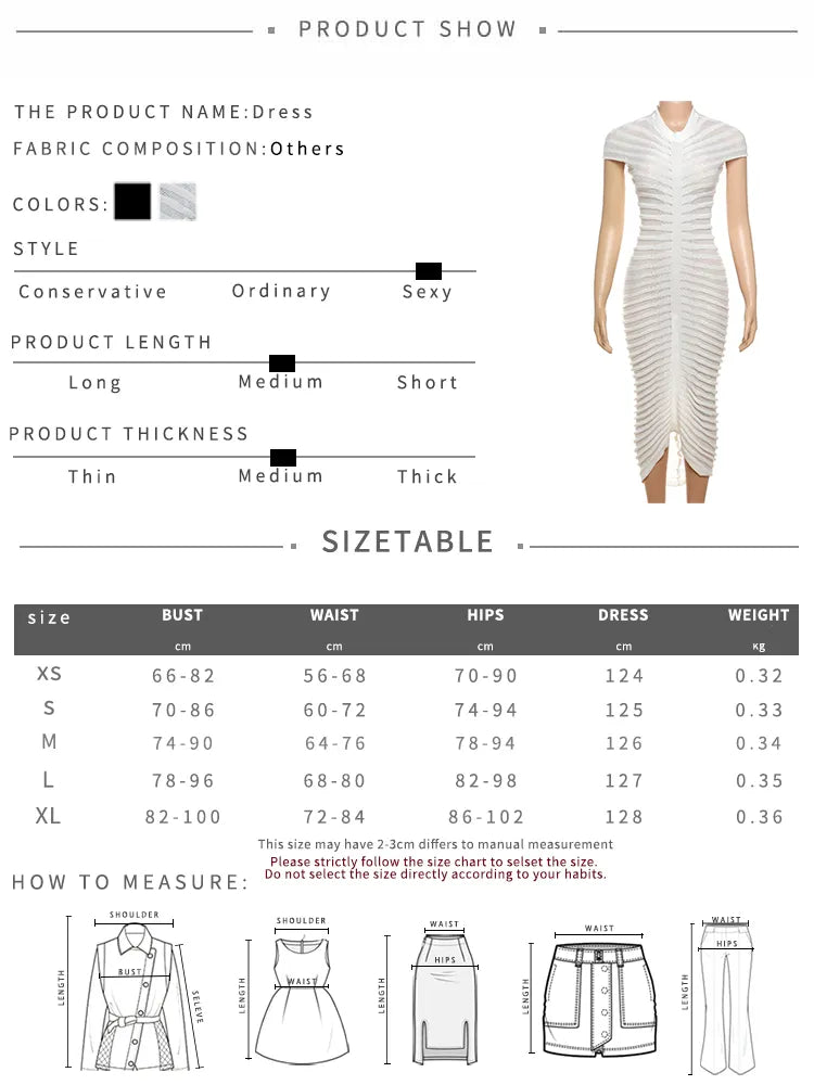 Knit Short Sleeve Ribbed Dress