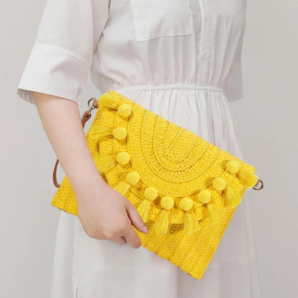 Straw Beach Envelop Bag