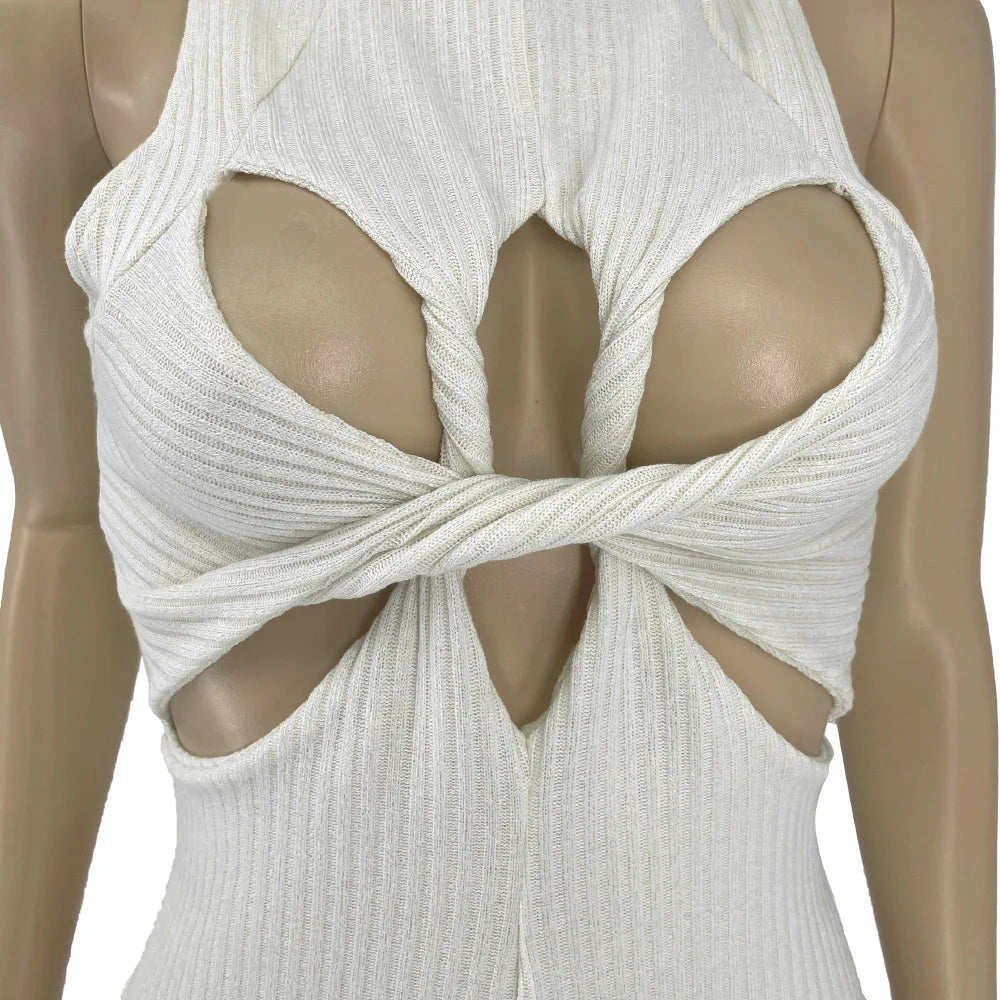 Ribbed Cut Out Top