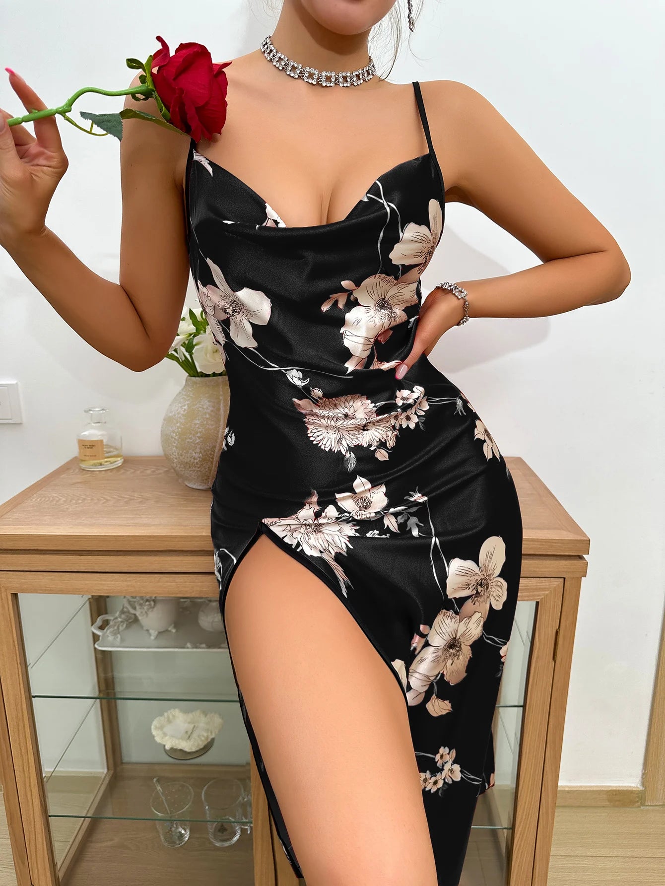 Floral Print Night Dress