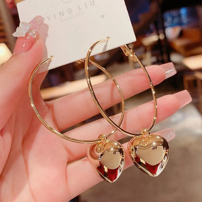 Big Circle Hoop Earrings