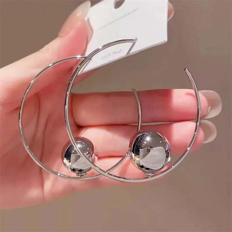 Big Circle Hoop Earrings