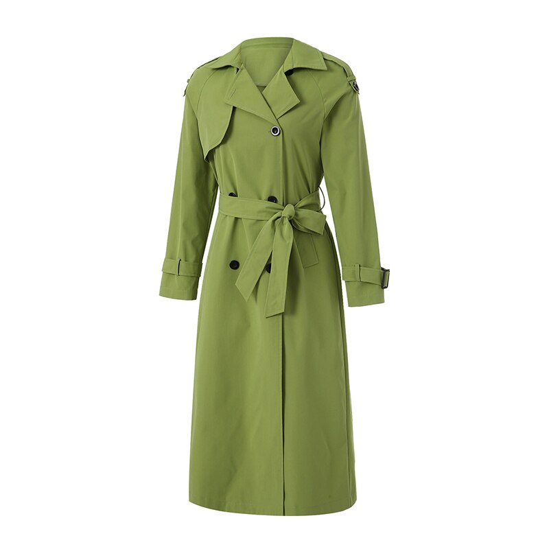 Double Breasted Long Trench Classic Coat