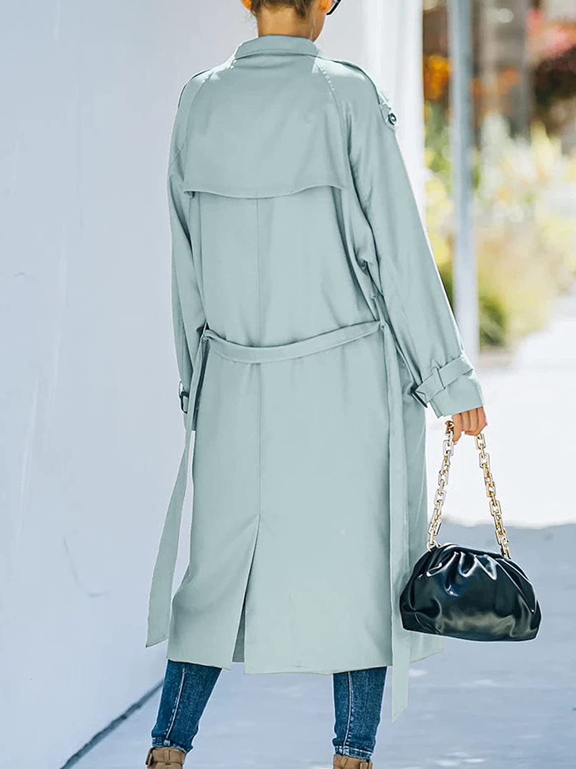 Double Breasted Long Trench Classic Coat