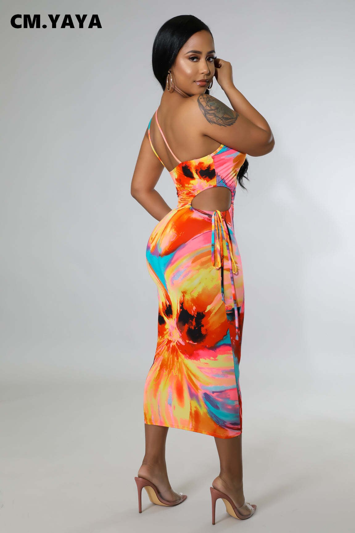 Tie Dye Bodycon Bandage Dress