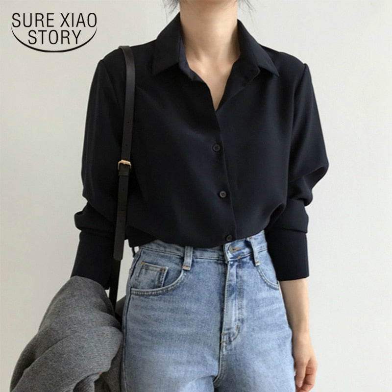 Half Sleeve t Loose Button Up Blouse