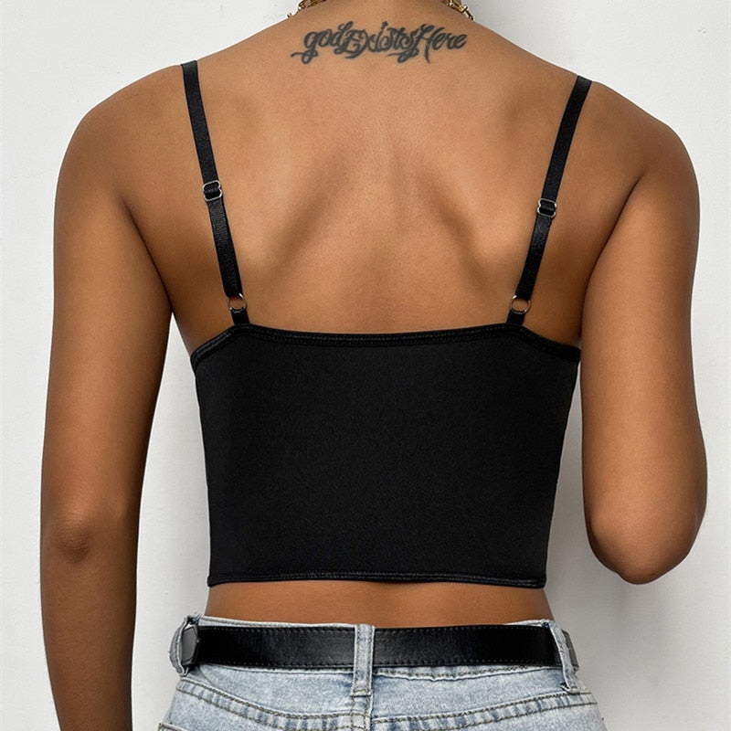 Lace Camisole Hollow Out Crop Top